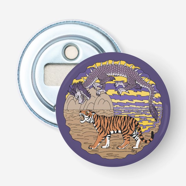 Tiger und Drache Flaschenöffner (Vorderseite)