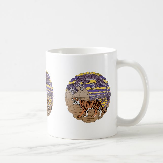 Tiger und Drache Kaffeetasse (Rechts)