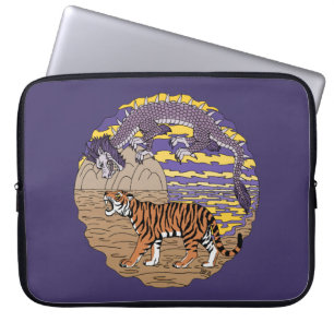 Tiger und Drache Laptopschutzhülle