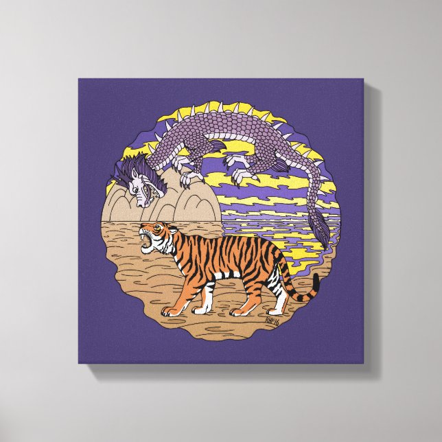 Tiger und Drache Leinwanddruck (Vorderseite)
