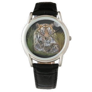 Tiger und Jungen Uhren