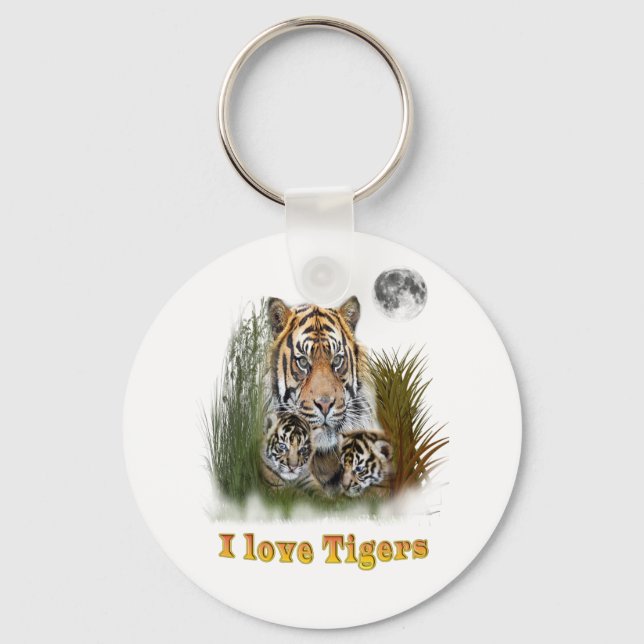 Tiger und Knochen Schlüsselanhänger (Vorderseite)