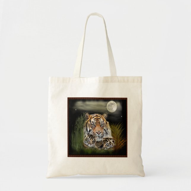 Tiger und Knochen Tragetasche (Vorne)