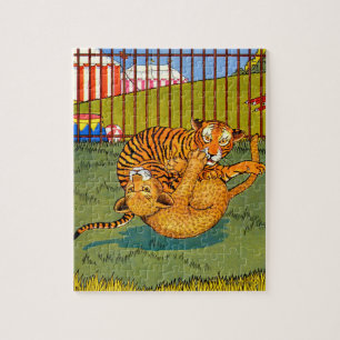 Tiger und Leoparden-Wrestling