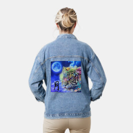 TIGER UND MOON JEAN JACKET FÜR FRAUEN JEANSJACKE