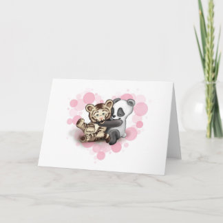 Tiger und Panda Karte