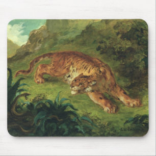 Tiger und Schlange, 1858 Mousepad