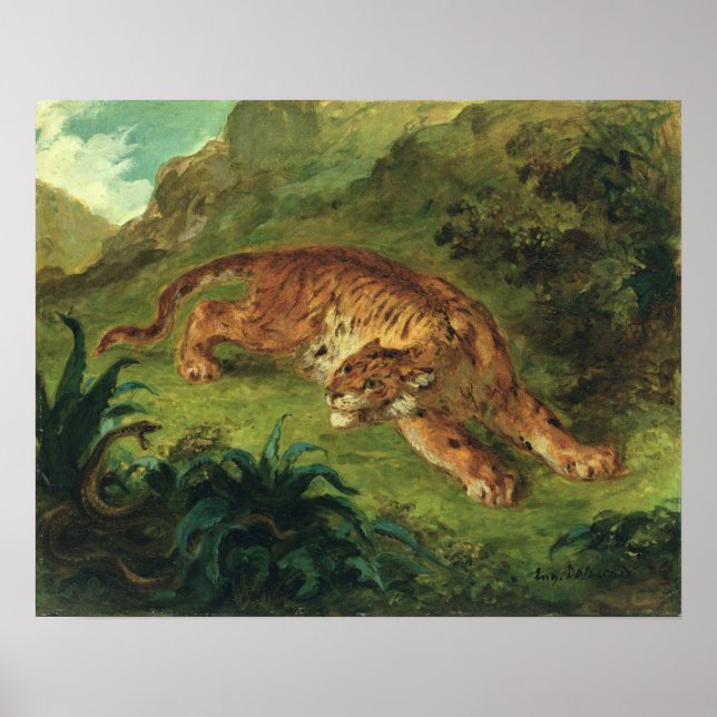 Tiger und Schlange, 1858 Poster (Vorne)