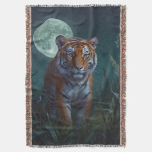 Tiger und Vollmond Decke