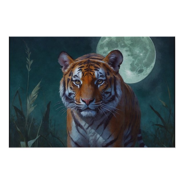 Tiger und Vollmond Poster (Vorderseite)
