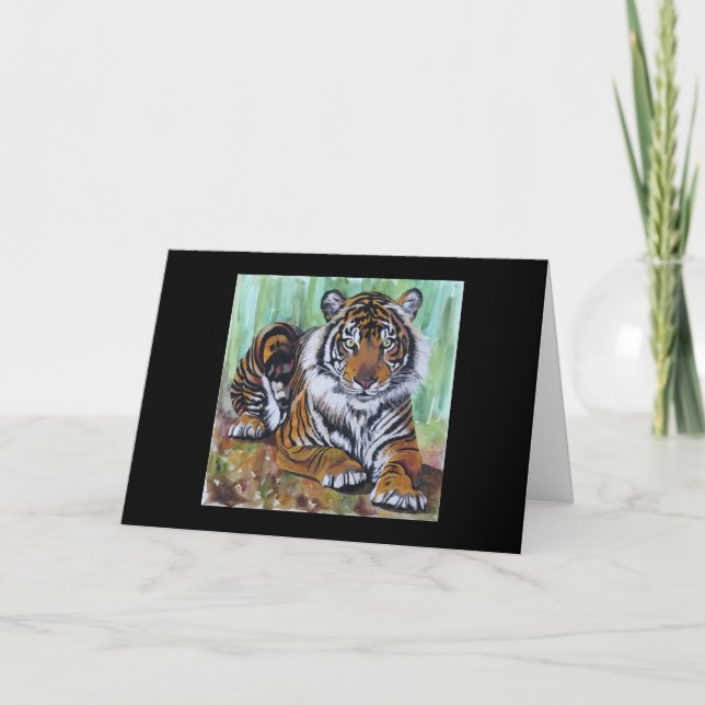 Tiger-Valentinsgrußkarte Feiertagskarte (Vorderseite)