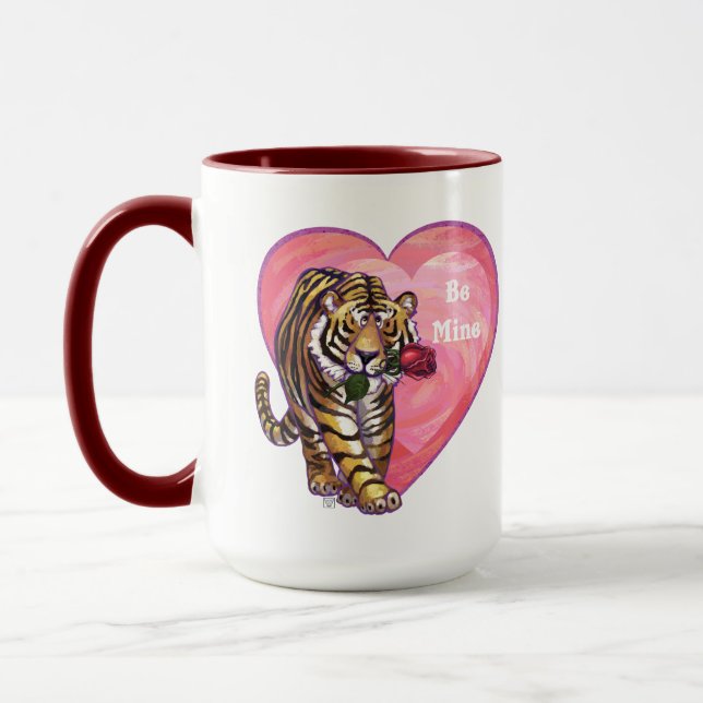 Tiger-Valentinstag Tasse (Links)