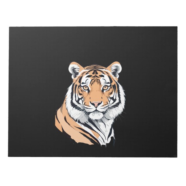 Tiger Vector Art mit lebhaften Farben Notizblock (Vorderseite)