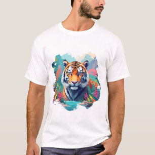 Tiger Vector Art Tierwelt T-Shirt