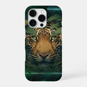 Tiger versteckt im Laub iPhone 16 Pro Hülle