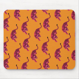 Tiger - Vibrant Pink Mousepad