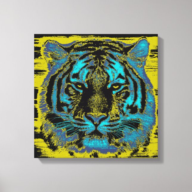 Tiger Vintag Leinwanddruck (Vorderseite)