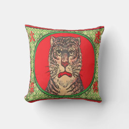Tiger, Vintage japanische Kunst Kissen