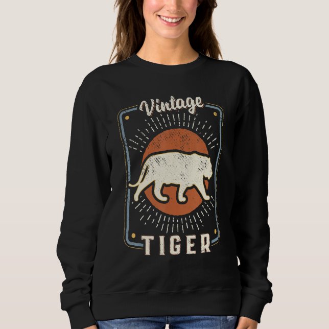 Tiger Vintage Retro Classic Animal Love 1 Sweatshirt (Vorderseite)