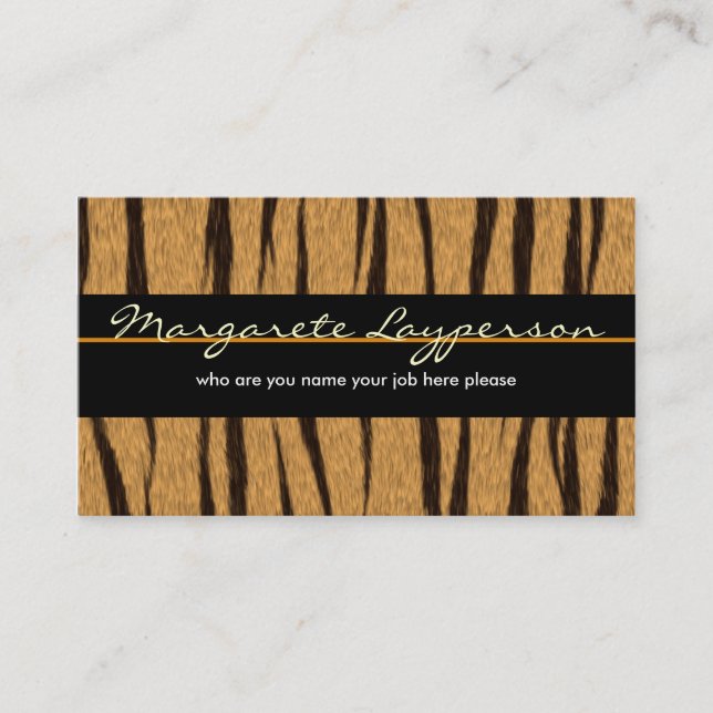 Tiger-Visitenkarte Visitenkarte (Vorderseite)