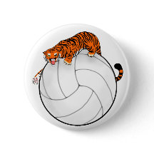 Tiger-Volleyball-Knopf-Button