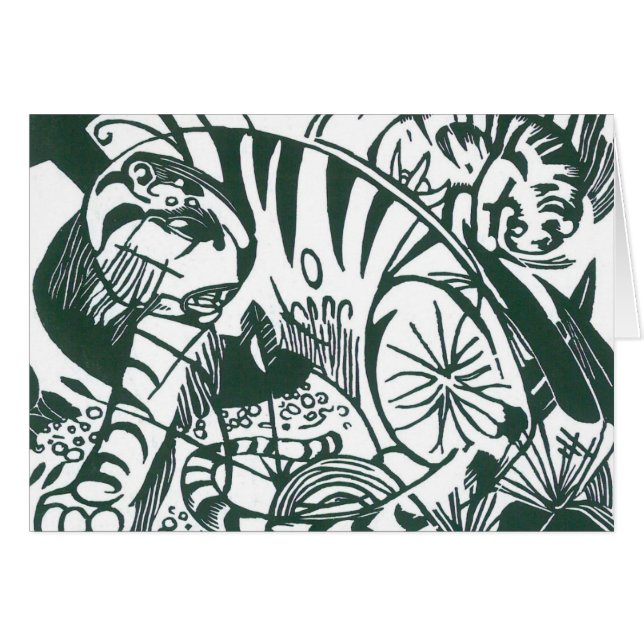 Tiger von Franz Marc, Vintage Ausdruckskunst (Vorderseite (Horizontal))