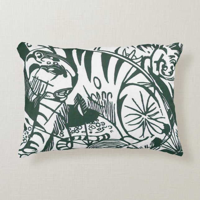 Tiger von Franz Marc, Vintage Ausdruckskunst Zierkissen (Vorderseite)
