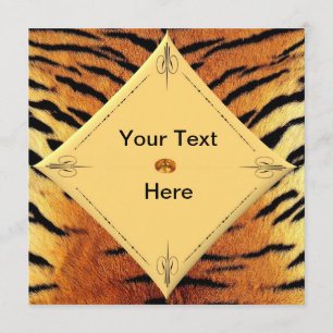 Tiger Vorlagen-Einladung Einladung