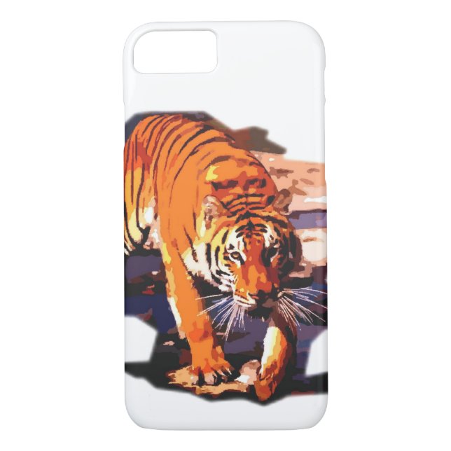 Tiger Walking iPhone 7 Fall Case-Mate iPhone Hülle (Rückseite)