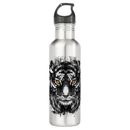 Tiger Wasserflasche | Schwarz-Weiß-Tiger Edelstahlflasche