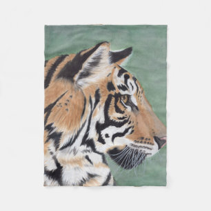 Tiger Watercolor von Miranda Fleecedecke