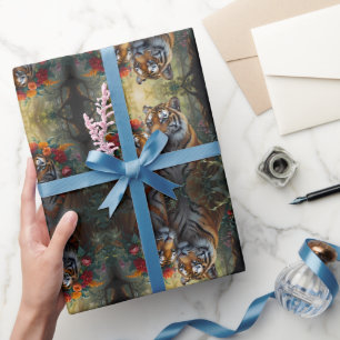 Tiger Wedding Couple Wildlife & Nature Geschenkpapier