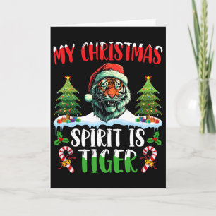 Tiger Weihnachten Santa Hut Xmas Mein Weihnachtsge Karte
