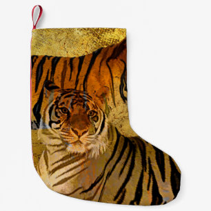 Tiger Weihnachtsfeiertag Strumpf Kleiner Weihnachtsstrumpf