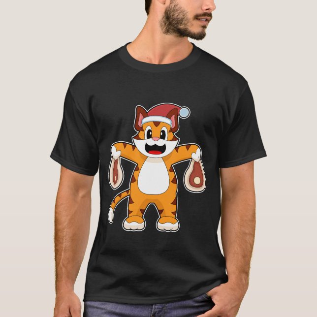Tiger Weihnachtsfleisch T-Shirt (Vorderseite)