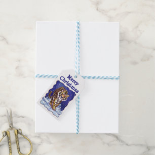 Tiger Weihnachtsgeschenke Tags Geschenkanhänger