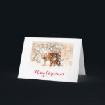 Tiger Weihnachtskarte Feiertagskarte<br><div class="desc">Tiger im Winterschnee wünschen Ihnen frohe Weihnachten</div>