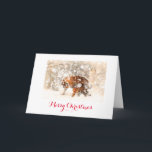Tiger Weihnachtskarte Feiertagskarte<br><div class="desc">Tiger im Winterschnee wünschen Ihnen frohe Weihnachten</div>