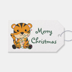 Tiger Weihnachtsschnee Wintertiere Tiger Trucker Geschenkanhänger
