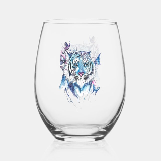 Tiger Weinglas Ohne Stiel (Vorderseite)