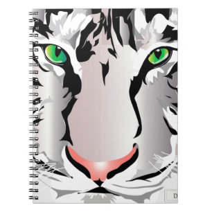 TIGER-WEISS/GRAUES NOTIZBUCH NOTIZBLOCK