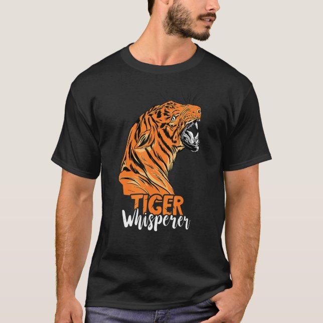Tiger Whisperer Bengalisch Tiger Face Wild Tiger E T-Shirt (Vorderseite)