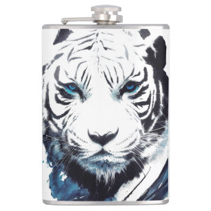 Tiger Wild Nature Free Spirit Art Pinselstrich Flachmann