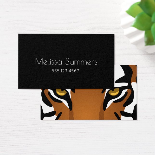 Tiger, wilde Katze auf schwarz (Schreibtisch)