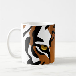 Tiger, wilde Katze auf Schwarzem Kaffeetasse