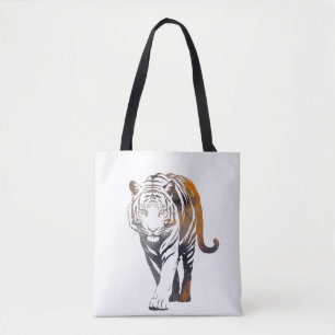 Tiger Wildlife Nature Illustration Silhouette Cool Tasche