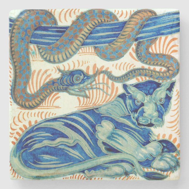 Tiger Williams De Morgan The und die Schlange Steinuntersetzer (Vorderseite)
