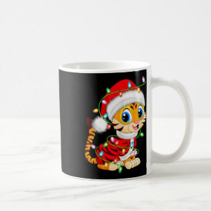 Tiger Xmas Licht Weihnachtskostüm Tiger Weihnachte Kaffeetasse