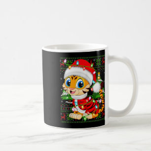 Tiger Xmas Sweater Style Ugly Santa Tiger Christma Kaffeetasse