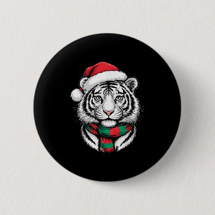 Tiger Xmas Weihnachtsmannmütze Weihnachtskostüme Button